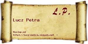 Lucz Petra névjegykártya
